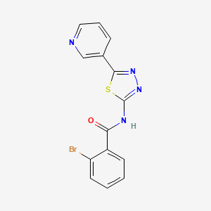 2-bromo-N-[5-(pyridin-3-yl)-1,3,4-thiadiazol-2-yl]benzamide