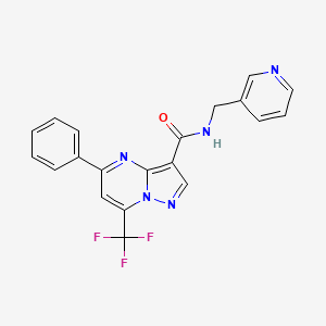 5-Phenyl-N-[(pyridin-3-YL)methyl]-7-(trifluoromethyl)pyrazolo[1,5-A]pyrimidine-3-carboxamide