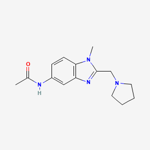 N-[1-methyl-2-(1-pyrrolidinylmethyl)-1H-benzimidazol-5-yl]acetamide