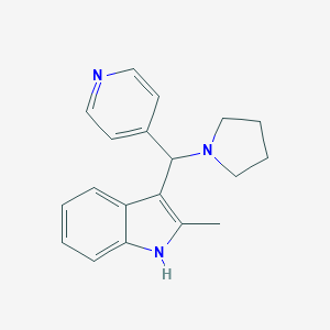molecular formula C19H21N3 B359971 2-methyl-3-(pyridin-4-yl(pyrrolidin-1-yl)methyl)-1H-indole CAS No. 622796-16-1