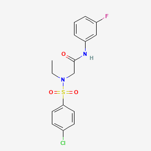 N~2~-[(4-chlorophenyl)sulfonyl]-N~2~-ethyl-N-(3-fluorophenyl)glycinamide