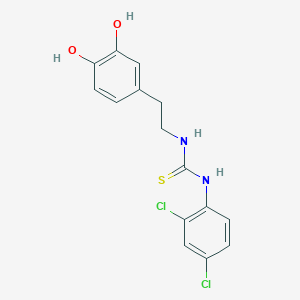 molecular formula C15H14Cl2N2O2S B3599767 N-(2,4-DICHLOROPHENYL)-N'-(3,4-DIHYDROXYPHENETHYL)THIOUREA 