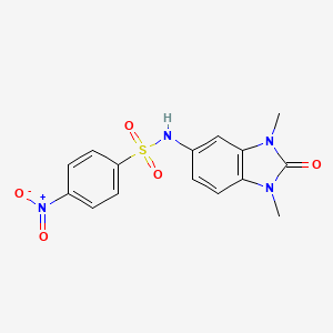 N-(1,3-DIMETHYL-2-OXO-2,3-DIHYDRO-1H-1,3-BENZODIAZOL-5-YL)-4-NITROBENZENE-1-SULFONAMIDE