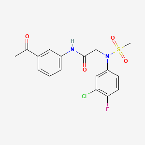 N~1~-(3-acetylphenyl)-N~2~-(3-chloro-4-fluorophenyl)-N~2~-(methylsulfonyl)glycinamide