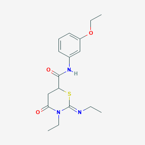 N-(3-ethoxyphenyl)-3-ethyl-2-ethylimino-4-oxo-1,3-thiazinane-6-carboxamide
