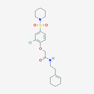 2-(2-chloro-4-piperidin-1-ylsulfonylphenoxy)-N-[2-(cyclohexen-1-yl)ethyl]acetamide