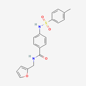 N-(2-furylmethyl)-4-{[(4-methylphenyl)sulfonyl]amino}benzamide