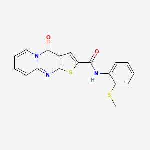 molecular formula C18H13N3O2S2 B3599882 4H-Pyrido[1,2-a]thieno[2,3-d]pyrimidine-2-carboxamide, N-[2-(methylthio)phenyl]-4-oxo- CAS No. 519050-47-6