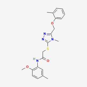 N-(2-methoxy-5-methylphenyl)-2-({4-methyl-5-[(2-methylphenoxy)methyl]-4H-1,2,4-triazol-3-yl}sulfanyl)acetamide