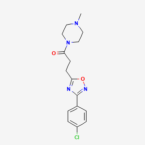 3-[3-(4-Chlorophenyl)-1,2,4-oxadiazol-5-yl]-1-(4-methylpiperazin-1-yl)propan-1-one