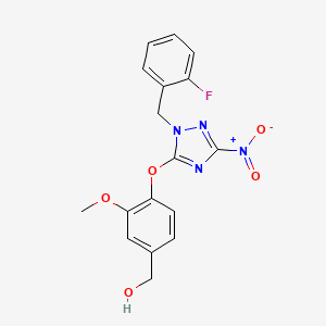 [4-({1-[(2-FLUOROPHENYL)METHYL]-3-NITRO-1H-1,2,4-TRIAZOL-5-YL}OXY)-3-METHOXYPHENYL]METHANOL