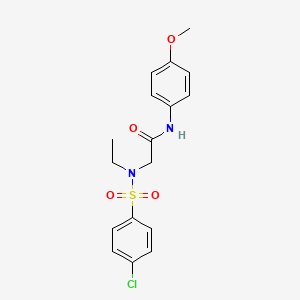 molecular formula C17H19ClN2O4S B3599908 N~2~-[(4-chlorophenyl)sulfonyl]-N~2~-ethyl-N-(4-methoxyphenyl)glycinamide 