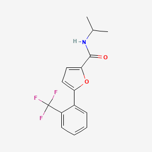 molecular formula C15H14F3NO2 B3599924 N-isopropyl-5-[2-(trifluoromethyl)phenyl]-2-furamide 