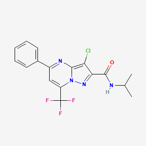 3-chloro-N-isopropyl-5-phenyl-7-(trifluoromethyl)pyrazolo[1,5-a]pyrimidine-2-carboxamide