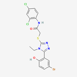 2-{[5-(5-bromo-2-hydroxyphenyl)-4-ethyl-4H-1,2,4-triazol-3-yl]thio}-N-(2,4-dichlorophenyl)acetamide