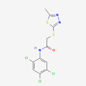 2-[(5-methyl-1,3,4-thiadiazol-2-yl)thio]-N-(2,4,5-trichlorophenyl)acetamide