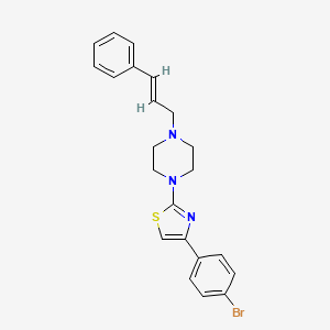 1-[4-(4-bromophenyl)-1,3-thiazol-2-yl]-4-[(2E)-3-phenylprop-2-en-1-yl]piperazine