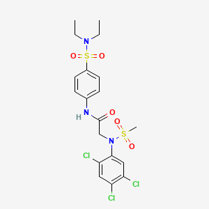 N~1~-{4-[(diethylamino)sulfonyl]phenyl}-N~2~-(methylsulfonyl)-N~2~-(2,4,5-trichlorophenyl)glycinamide