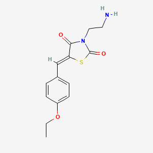 molecular formula C14H16N2O3S B3599978 3-(2-aminoethyl)-5-(4-ethoxybenzylidene)-1,3-thiazolidine-2,4-dione 