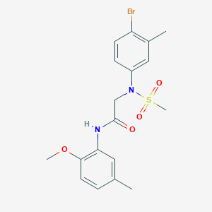 N~2~-(4-bromo-3-methylphenyl)-N~1~-(2-methoxy-5-methylphenyl)-N~2~-(methylsulfonyl)glycinamide