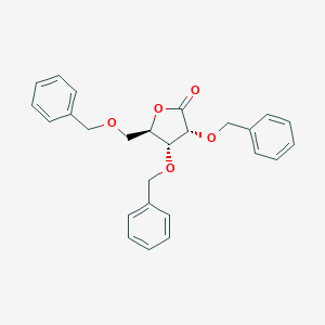 molecular formula C26H26O5 B036000 (3R,4R,5R)-3,4-Bis(benzyloxy)-5-((benzyloxy)methyl)dihydrofuran-2(3H)-one CAS No. 55094-52-5