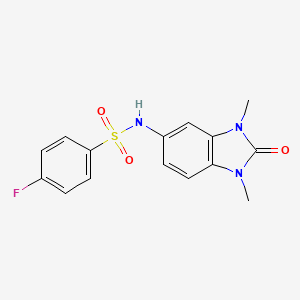 N-(1,3-dimethyl-2-oxo-2,3-dihydro-1H-benzimidazol-5-yl)-4-fluorobenzenesulfonamide