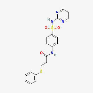 molecular formula C19H18N4O3S2 B3600009 3-(PHENYLSULFANYL)-N-{4-[(PYRIMIDIN-2-YL)SULFAMOYL]PHENYL}PROPANAMIDE 