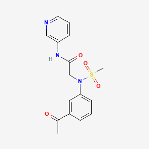 N~2~-(3-acetylphenyl)-N~2~-(methylsulfonyl)-N~1~-3-pyridinylglycinamide