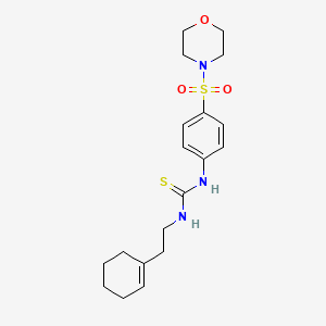 molecular formula C19H27N3O3S2 B3600044 N-[2-(1-CYCLOHEXENYL)ETHYL]-N'-[4-(MORPHOLINOSULFONYL)PHENYL]THIOUREA 