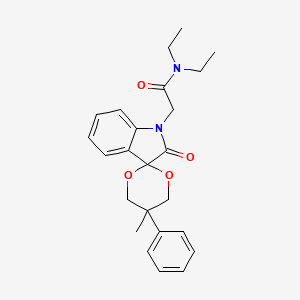 N,N-diethyl-2-(5-methyl-2'-oxo-5-phenylspiro[1,3-dioxane-2,3'-indol]-1'(2'H)-yl)acetamide