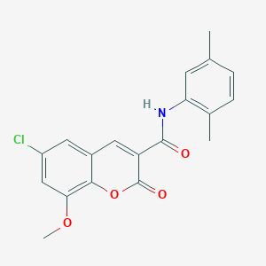 6-chloro-N-(2,5-dimethylphenyl)-8-methoxy-2-oxo-2H-chromene-3-carboxamide