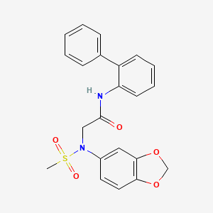 N~2~-1,3-benzodioxol-5-yl-N~1~-2-biphenylyl-N~2~-(methylsulfonyl)glycinamide