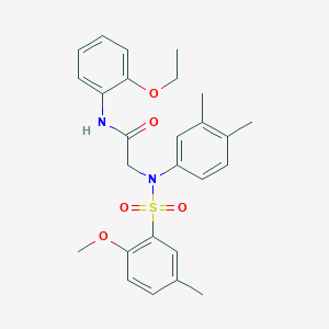 N-(2-ethoxyphenyl)-2-(N-(2-methoxy-5-methylphenyl)sulfonyl-3,4-dimethylanilino)acetamide