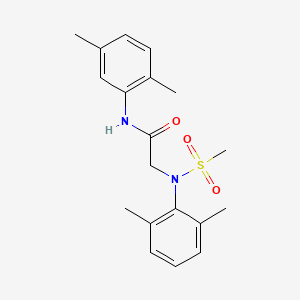 N-(2,5-DIMETHYLPHENYL)-2-[N-(2,6-DIMETHYLPHENYL)METHANESULFONAMIDO]ACETAMIDE