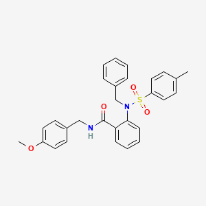 molecular formula C29H28N2O4S B3600111 2-(N-BENZYL4-METHYLBENZENESULFONAMIDO)-N-[(4-METHOXYPHENYL)METHYL]BENZAMIDE 