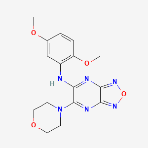 molecular formula C16H18N6O4 B3600119 N-(2,5-DIMETHOXYPHENYL)-6-(MORPHOLIN-4-YL)-[1,2,5]OXADIAZOLO[3,4-B]PYRAZIN-5-AMINE 