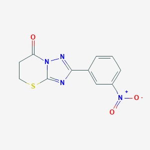 molecular formula C11H8N4O3S B360012 2-(3-Nitrophenyl)-5,6-dihydro-[1,2,4]triazolo[5,1-b][1,3]thiazin-7-one CAS No. 373371-83-6