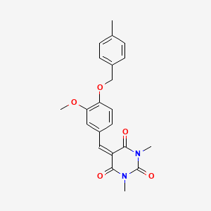 5-({3-METHOXY-4-[(4-METHYLPHENYL)METHOXY]PHENYL}METHYLIDENE)-1,3-DIMETHYL-1,3-DIAZINANE-2,4,6-TRIONE