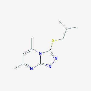 molecular formula C11H16N4S B360013 3-(Isobutylsulfanyl)-5,7-dimethyl[1,2,4]triazolo[4,3-a]pyrimidine CAS No. 328022-05-5