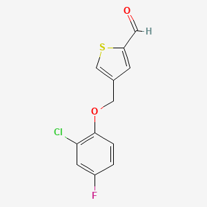 molecular formula C12H8ClFO2S B3600147 4-[(2-Chloro-4-fluorophenoxy)methyl]thiophene-2-carbaldehyde 