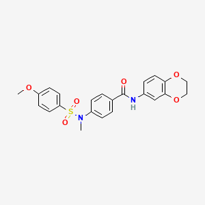 molecular formula C23H22N2O6S B3600153 N-(2,3-dihydro-1,4-benzodioxin-6-yl)-4-[[(4-methoxyphenyl)sulfonyl](methyl)amino]benzamide 