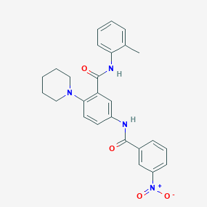 N-(2-methylphenyl)-5-[(3-nitrobenzoyl)amino]-2-piperidin-1-ylbenzamide