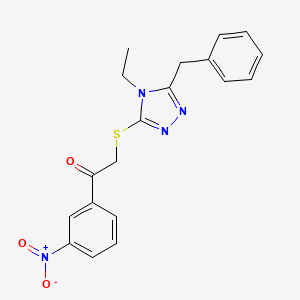 2-[(5-benzyl-4-ethyl-4H-1,2,4-triazol-3-yl)sulfanyl]-1-(3-nitrophenyl)ethanone