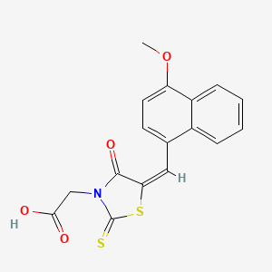 {5-[(4-methoxy-1-naphthyl)methylene]-4-oxo-2-thioxo-1,3-thiazolidin-3-yl}acetic acid