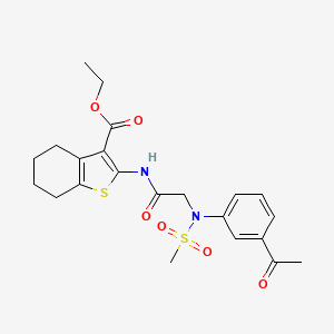 ethyl 2-{[N-(3-acetylphenyl)-N-(methylsulfonyl)glycyl]amino}-4,5,6,7-tetrahydro-1-benzothiophene-3-carboxylate