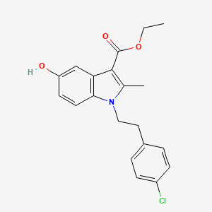 molecular formula C20H20ClNO3 B3600202 ethyl 1-[2-(4-chlorophenyl)ethyl]-5-hydroxy-2-methyl-1H-indole-3-carboxylate 