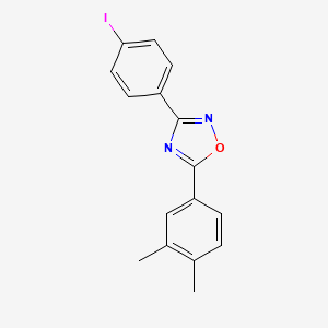 molecular formula C16H13IN2O B3600215 5-(3,4-dimethylphenyl)-3-(4-iodophenyl)-1,2,4-oxadiazole 