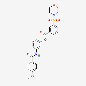 3-(4-METHOXYBENZAMIDO)PHENYL 3-(MORPHOLINE-4-SULFONYL)BENZOATE