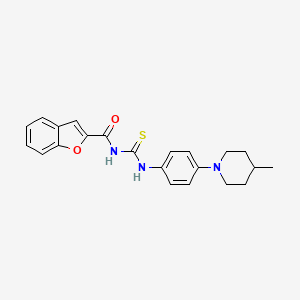 N-({[4-(4-methyl-1-piperidinyl)phenyl]amino}carbonothioyl)-1-benzofuran-2-carboxamide