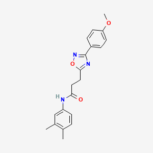 molecular formula C20H21N3O3 B3600256 N-(3,4-dimethylphenyl)-3-[3-(4-methoxyphenyl)-1,2,4-oxadiazol-5-yl]propanamide 